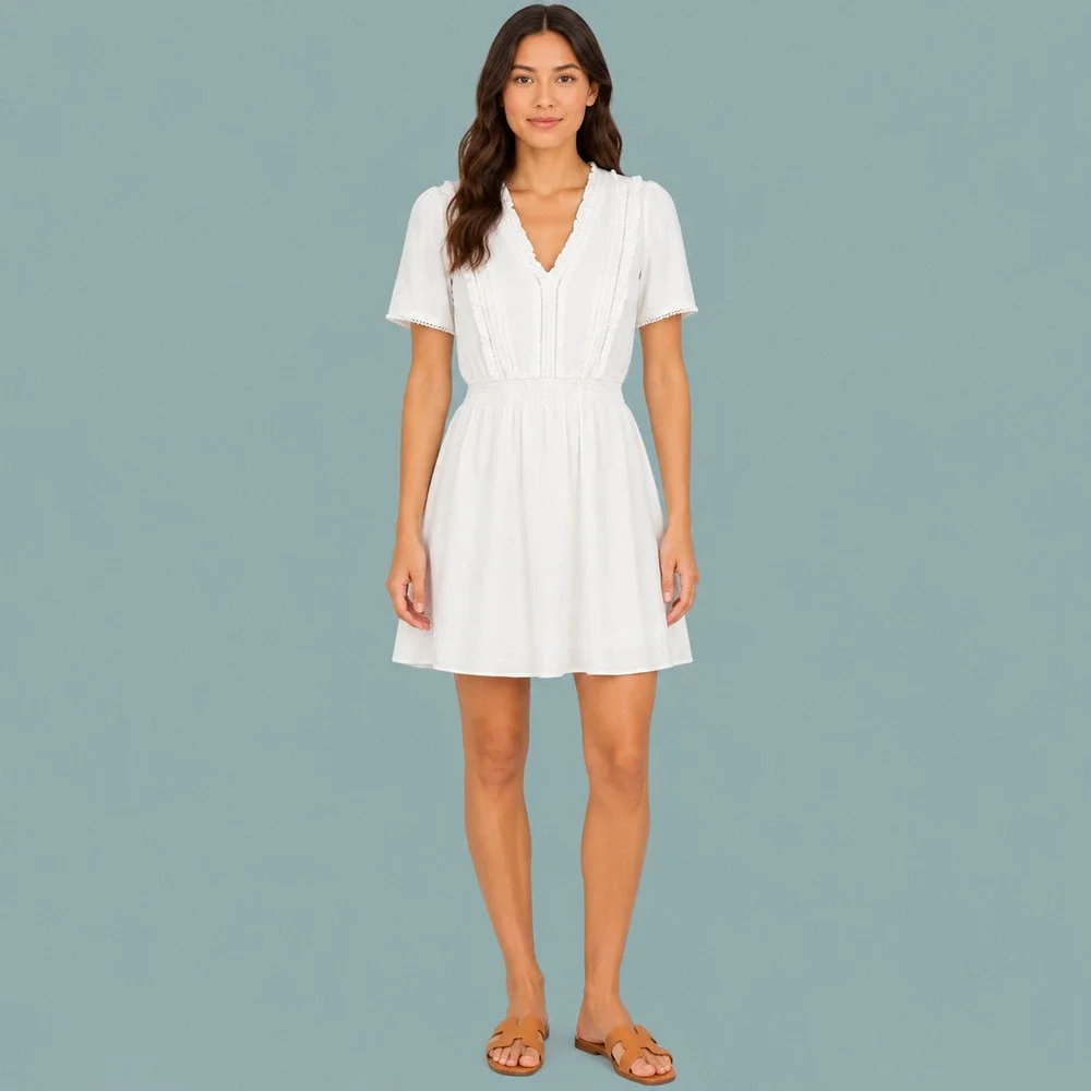 sezane white mini dress Charlie Dress - Ivory